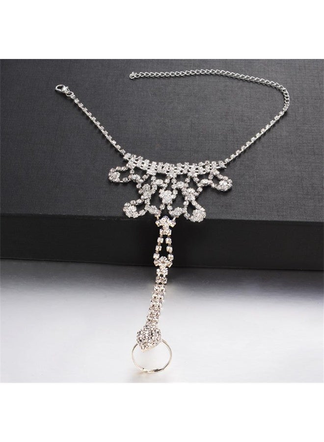 Ucanbe Bohemian Style Rhinestone Toe Ankle Chain – High-End Light Luxury Beach Foot Jewelry - Image 4